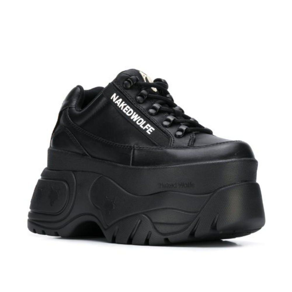 Naked Wolfe Black Platform Sneakers 37 - Picture 2 of 12